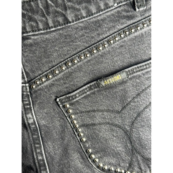 Rolla's Mirage High Rise Studded Denim Shorts Faded Black Frayed Hem Size 28 GUC - Picture 6 of 8